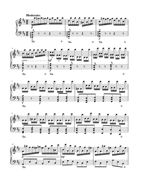 Loudan - Etudes On The 24 Caprices By Paganini No. 2 (Moderato.) L. 9/2