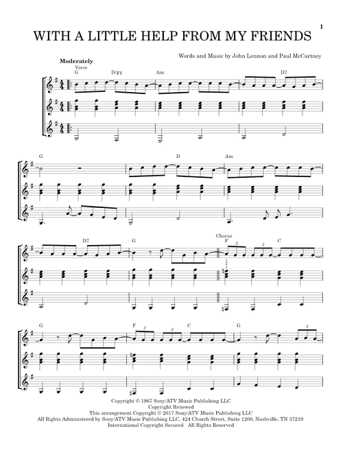 With A Little Help From My Friends - The Beatles (Guitar Ensemble)