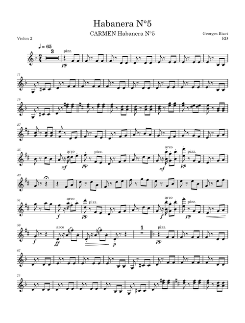 Habanera – Unknown author