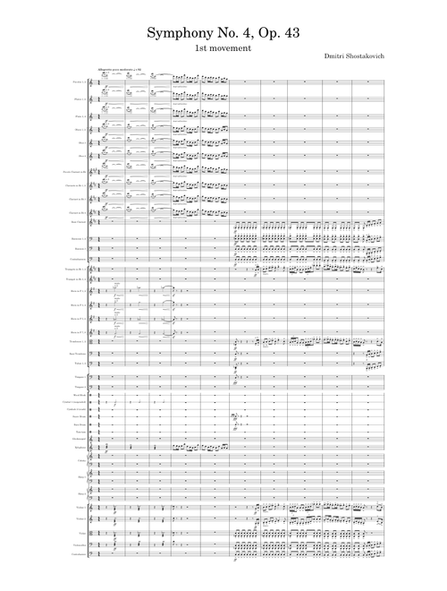 Symphony No. 4 in C Minor, Op. 43 (1st movement) - Dmitri Shostakovich