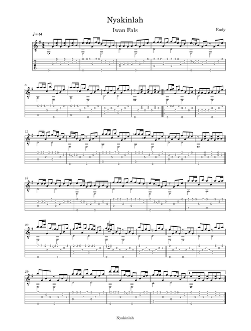 NYAKINLAH  Iwan Fals -Gitar Fingerstyle