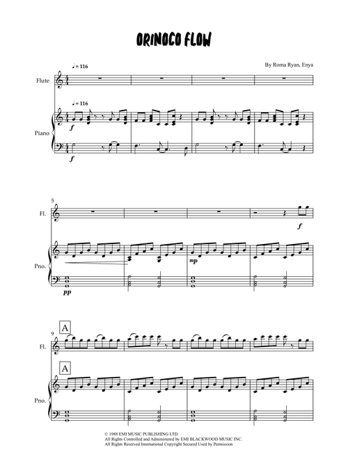 Orinoco Flow (Arr. Grant Golding) - Enya (Flute and Piano)