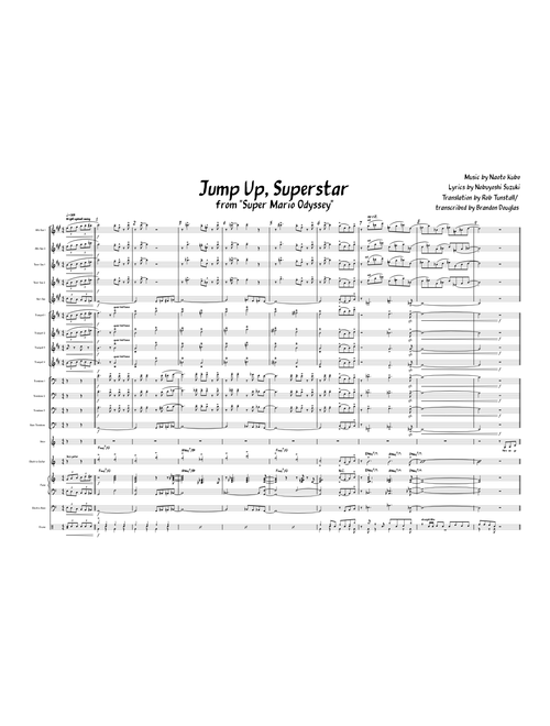 Jump Up, Superstar (FULL BAND TRANSCRIPTION) | Mario Odyssey