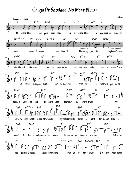 Chega De Saudade (No More Blues)
