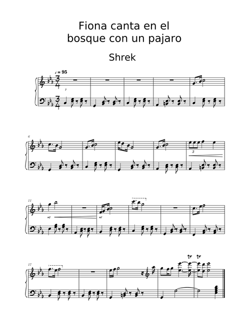 Fiona canta con un Pajaro // Shrek