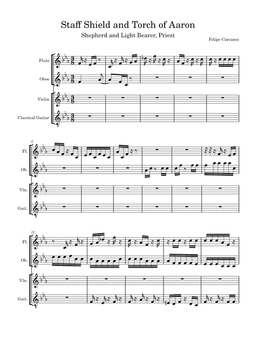 Staff Shield and Torch of Aaron Op. 32 by Felipe Carcamo