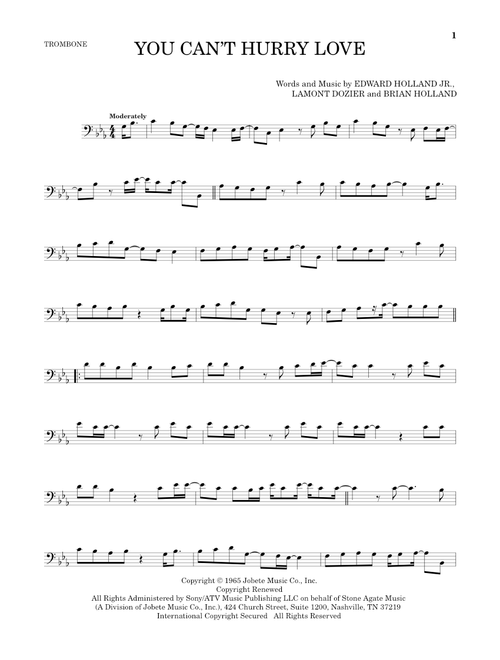 You Can't Hurry Love - The Supremes (Trombone Solo)