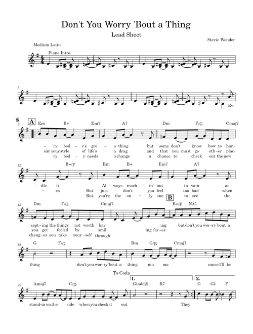 Don't You Worry 'Bout A Thing – Stevie Wonder
