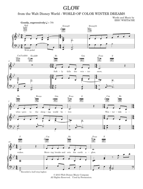 Glow - Eric Whitacre (Piano-Vocal-Guitar)