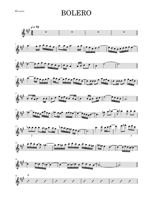 Bolero (ALTO SAX RMK)