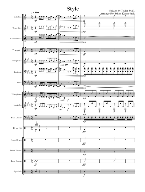 Style (Arranged for small marching band)