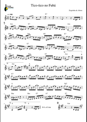 Play Official version of Tico-Tico no Fubá Sheet Music by Zequinha de ...