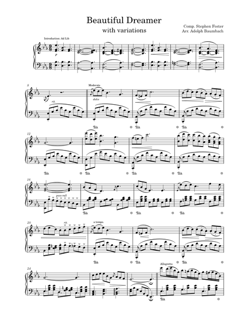 Beautiful Dreamer — Adolph Baumbach