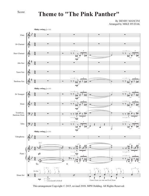 The Pink Panther from THE PINK PANTHER (Arr. Mike Hyziak) - Henry Mancini (Large Ensemble)