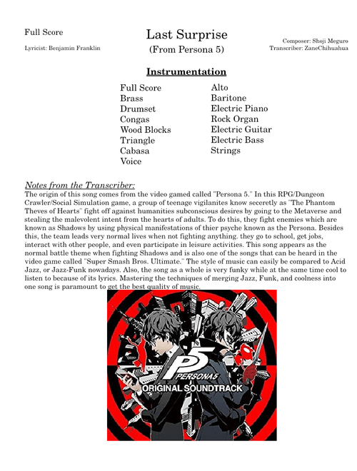 Last Surprise From Persona 5 - Shoji Meguro