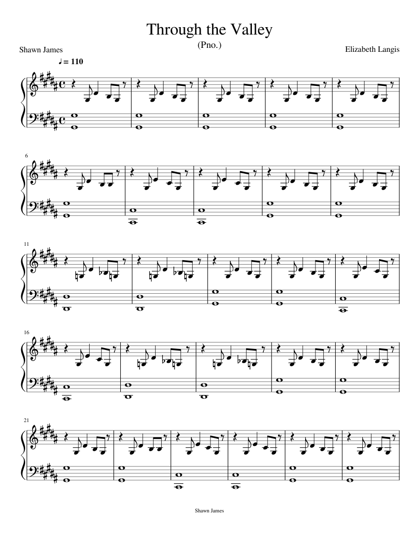 Shawn James Sheet music for Piano (Solo 