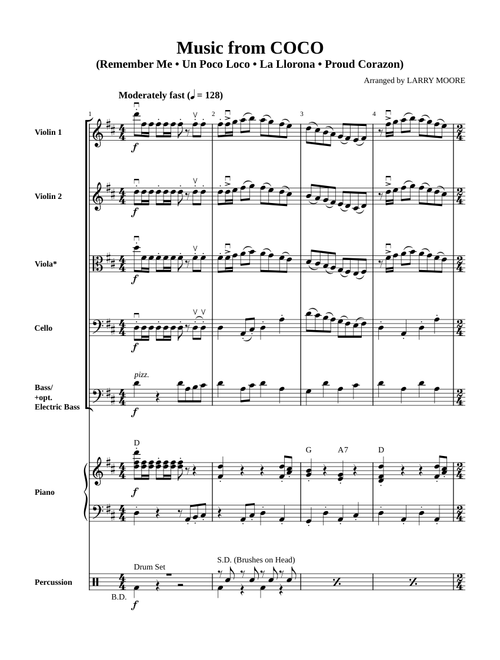 Music from Coco (Remember Me • Un Poco Loco • La Llorona • Proud Corazon) | Arr. Larry Moore