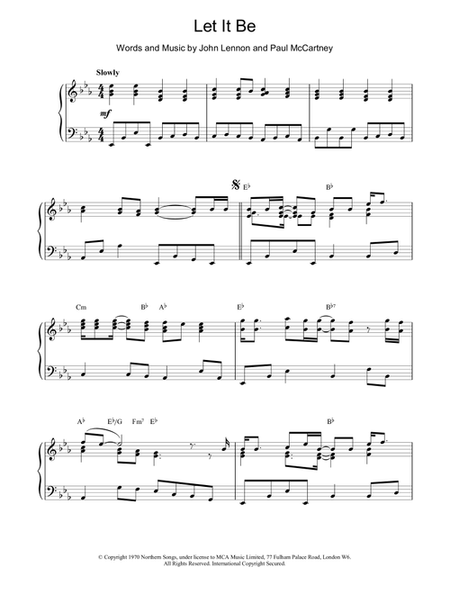 Let It Be - The Beatles (Piano Solo)