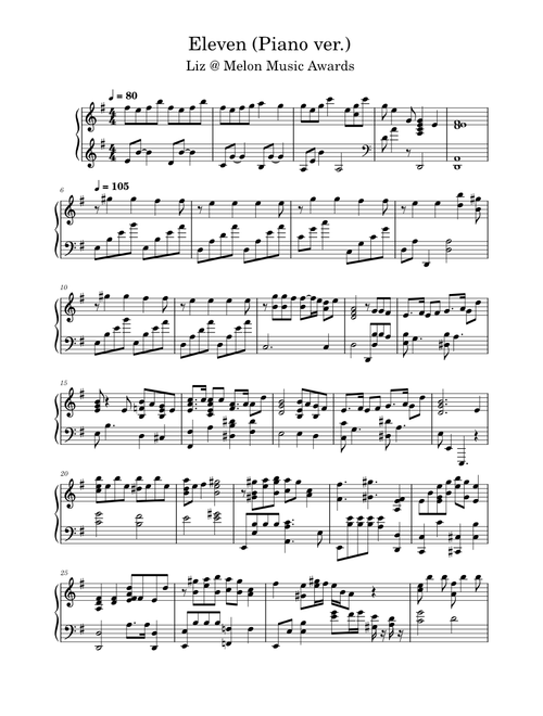 ELEVEN – IVE (아이브) Eleven Piano Ver. MMA