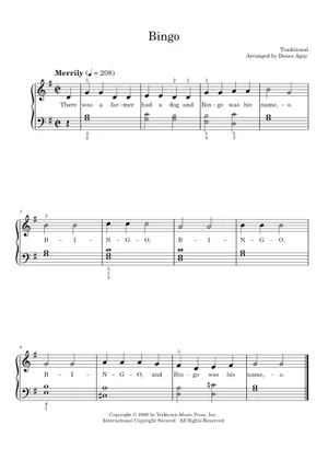 Bingo Notes Bingo Sheet Music for Piano (Solo) easy | MuseScore.com