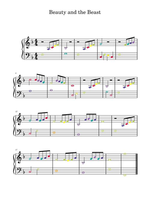 Beauty and the Beast colour notes