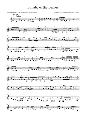 Free Lullaby Of The Leaves by Gerry Mulligan sheet music
