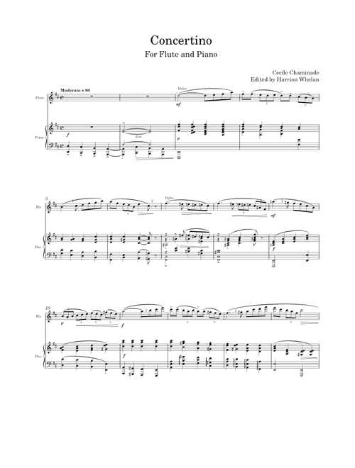 Concertino pour Flûte Edited by me with Piano :)