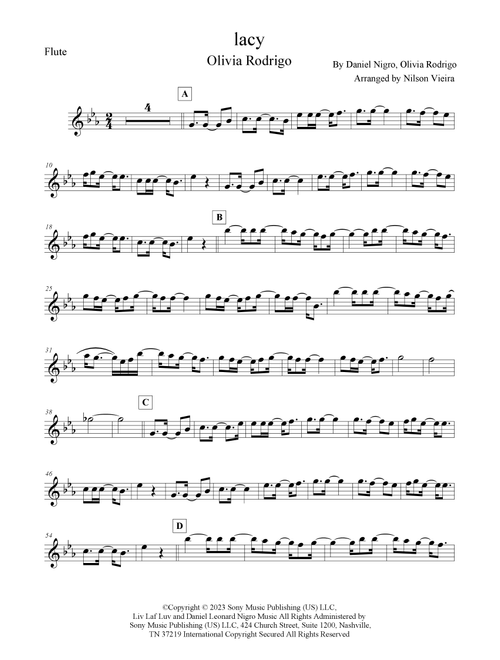 Lacy (Arr. Nilson Vieira) - Olivia Rodrigo (Flute Solo)