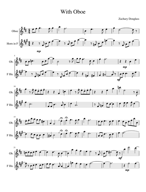 A long Duet Between Oboe and French Horn
