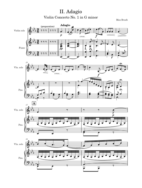 Violin Concerto No.1, Op.26 II. Adagio – Max Bruch