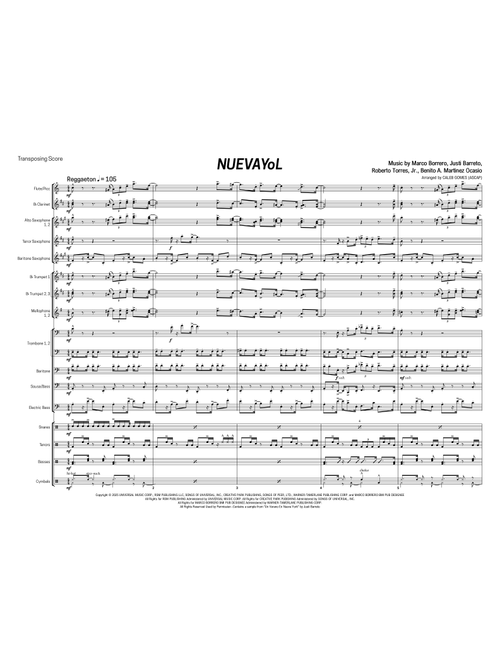 Nuevayol (Arr. Caleb Gomes) - Bad Bunny (Marching Band)