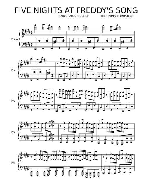 Five Nights at Freddy's song by The Living Tombstone
