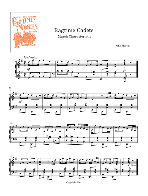 RagTime Cadets – John Martin - 1901