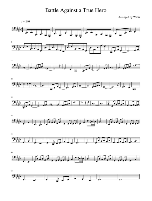 Battle Against a True Hero Tuba Solo
