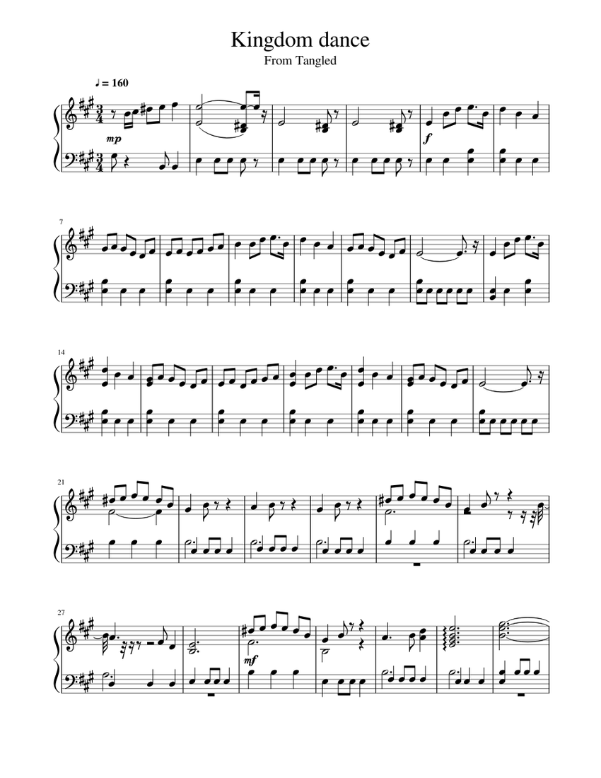 Kingdom dance Sheet music for Piano (Solo)