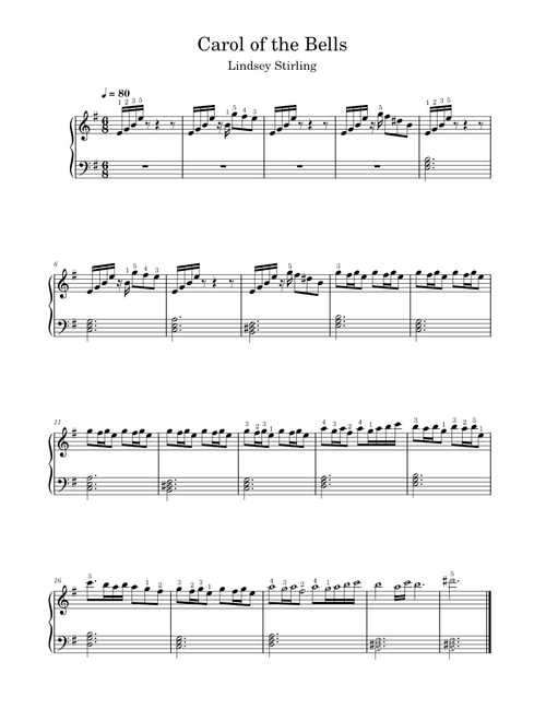 Carol of the bells – Lindsey Stirling