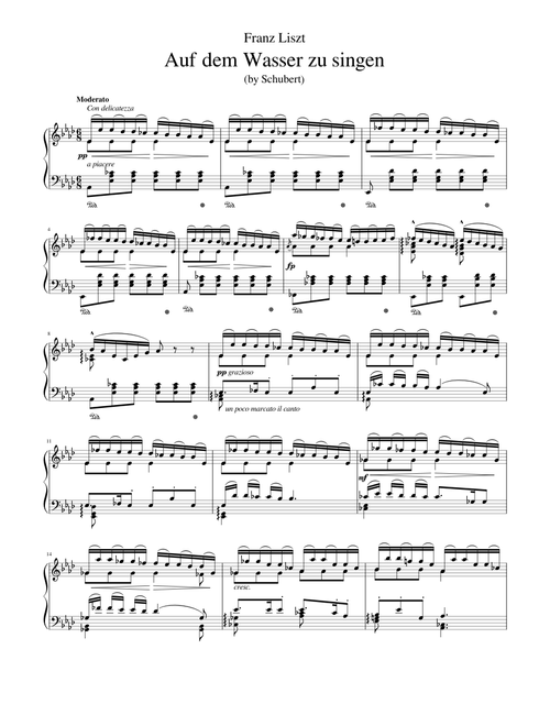 Schubert/Liszt - Auf Dem Wasser Zu Singen
