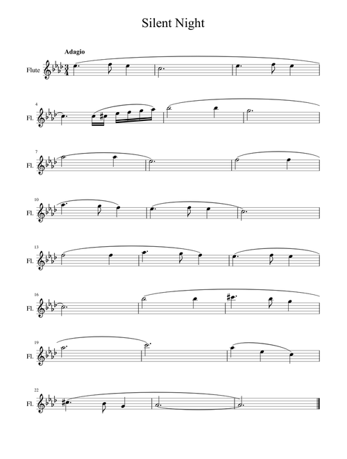 Silent Night - Solo Flute