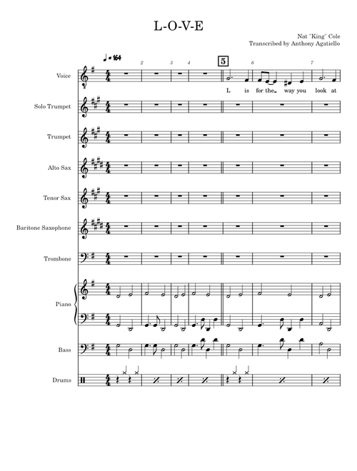 L-O-V-E (Nat "King" Cole) Full Score