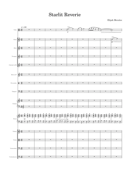 Moonlit Reverie sheet music arranged by HARI88