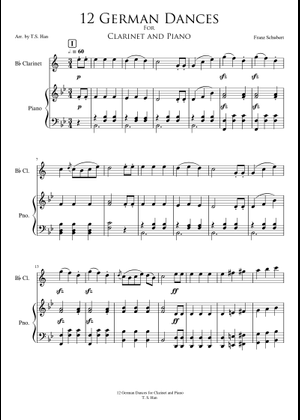 Schubert: German Dance No. 5 (D.420) Sheet Music for Piano (Solo