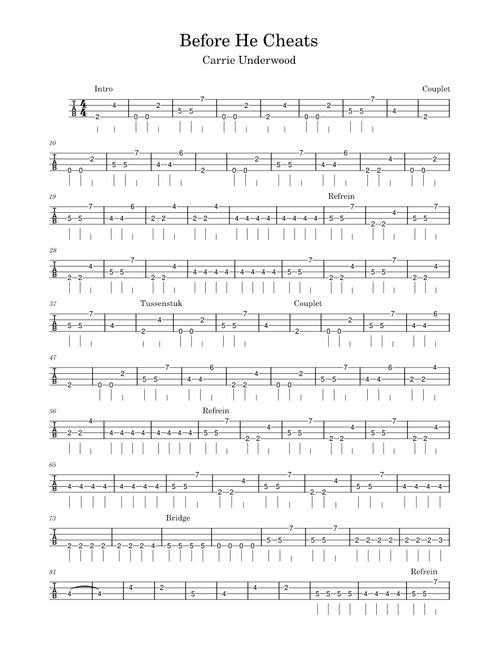 Before he cheats – Carrie Underwood Before He Cheats - Carrie Underwood (bass)
