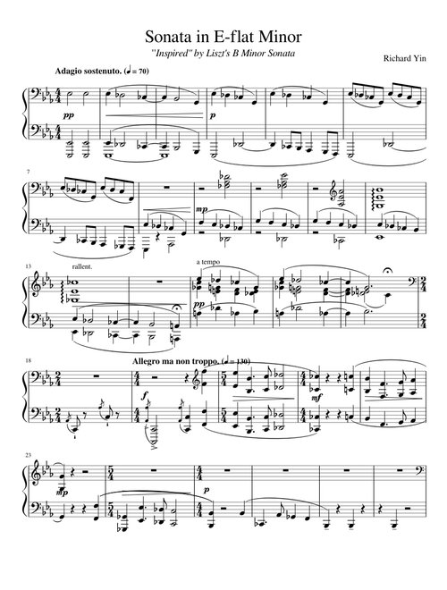 Sonata no. 1 in E♭ Minor (Mov. 1)