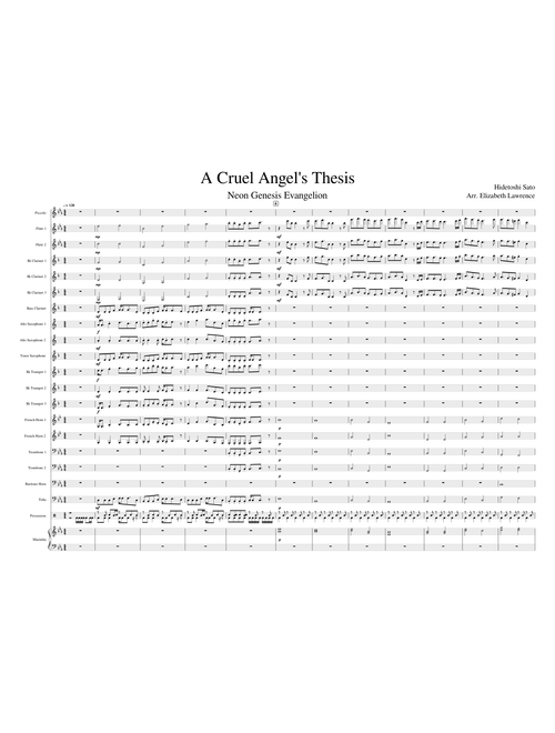 A Cruel Angel's Thesis For Concert Band (Neon Genesis Evangelion)