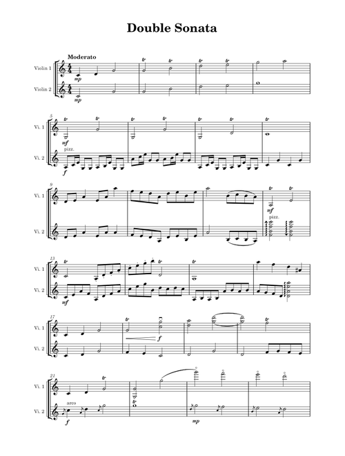 Piece for two violins