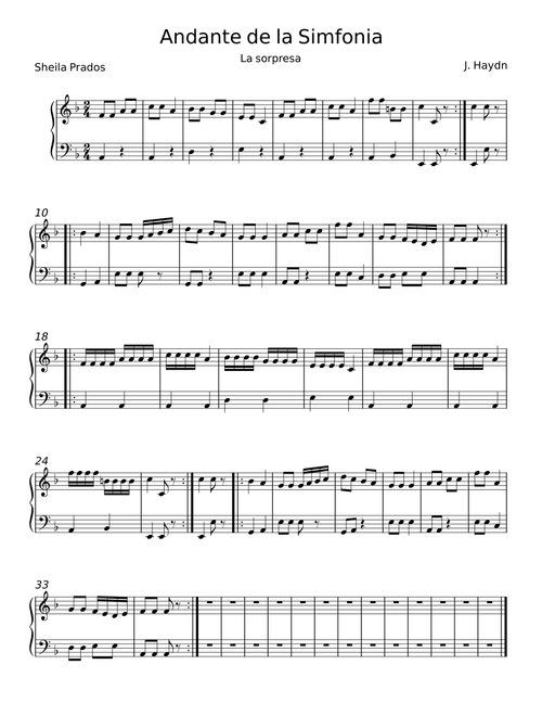Andante de la Simfonia - J. Haydn
