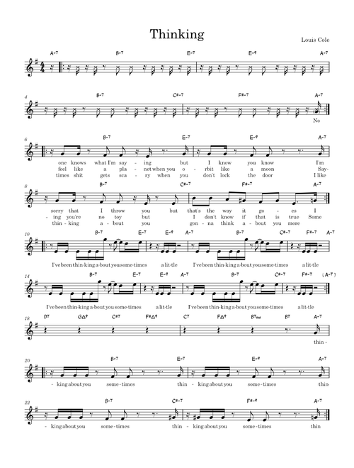 Thinking – Louis Cole