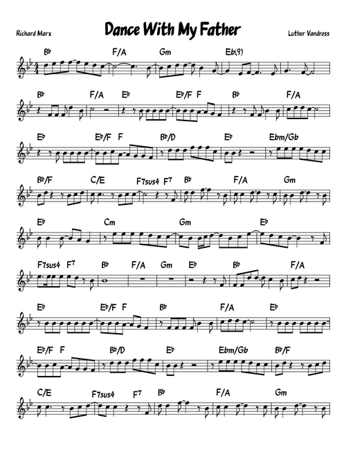 Dance With My Father (Lead Sheet)