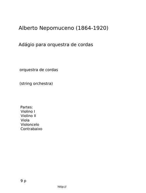 Adágio para cordas - Alberto Nepomuceno