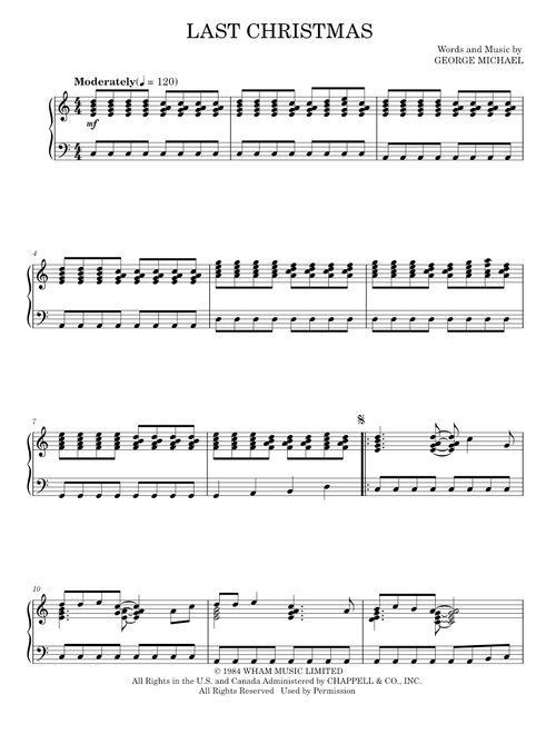 Last christmas - Wham! (Piano Solo)
